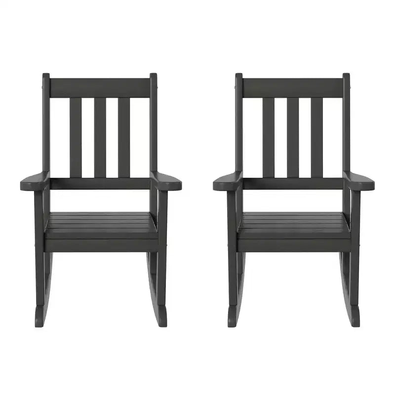WestinTrends Malibu Chaises à bascule d'extérieur en plastique HDPE pour enfants (Lot de 2)