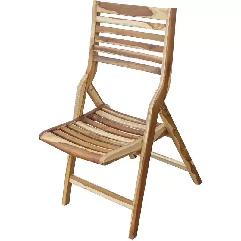 22 Brown Solid Wood Outdoor Folding Dining Chair