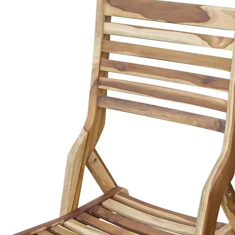 Chaise de salle à manger pliante d'extérieur en bois massif marron 22
