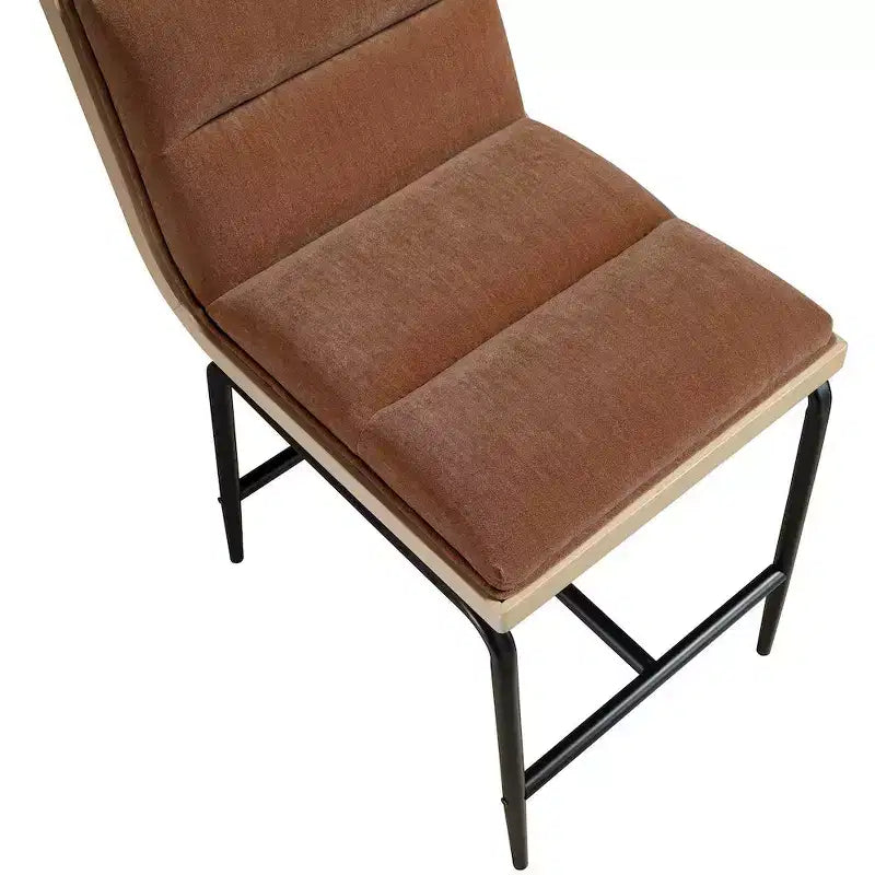 Meridian Furniture, Tabouret de comptoir rembourré en tissu Viceroy, Lot de 2
