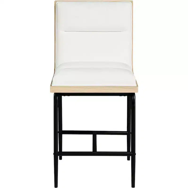 Meridian Furniture, Tabouret de comptoir rembourré en tissu Viceroy, Lot de 2