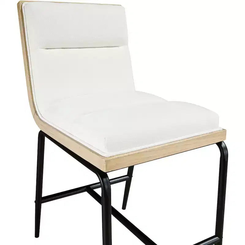 Meridian Furniture, Tabouret de comptoir rembourré en tissu Viceroy, Lot de 2