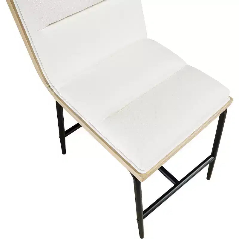 Meridian Furniture, Tabouret de comptoir rembourré en tissu Viceroy, Lot de 2