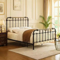 Royal Hampton Metal Twin Bed with gold accents, Black