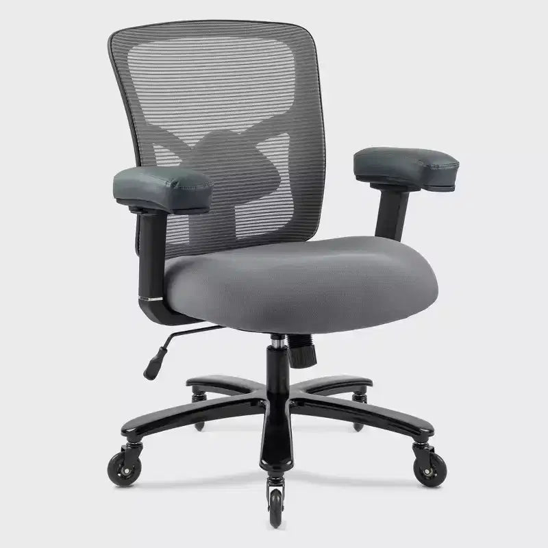 400 lb Big & Tall Mesh Chair: Wide Seat, Lumbar Support, High Back Executive Swivel for Heavy People