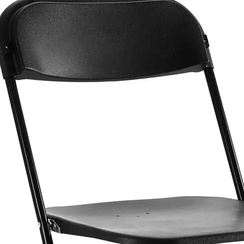 HomeRoots – Lot de six chaises de salle à manger empilables pliantes d'extérieur en métal noir