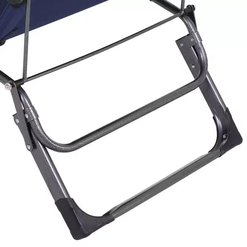 Chaise longue pliante d'extérieur, chaise longue 2 en 1 avec oreiller et pochette, chaise de piscine réglable pour la plage, le patio, la pelouse, la terrasse