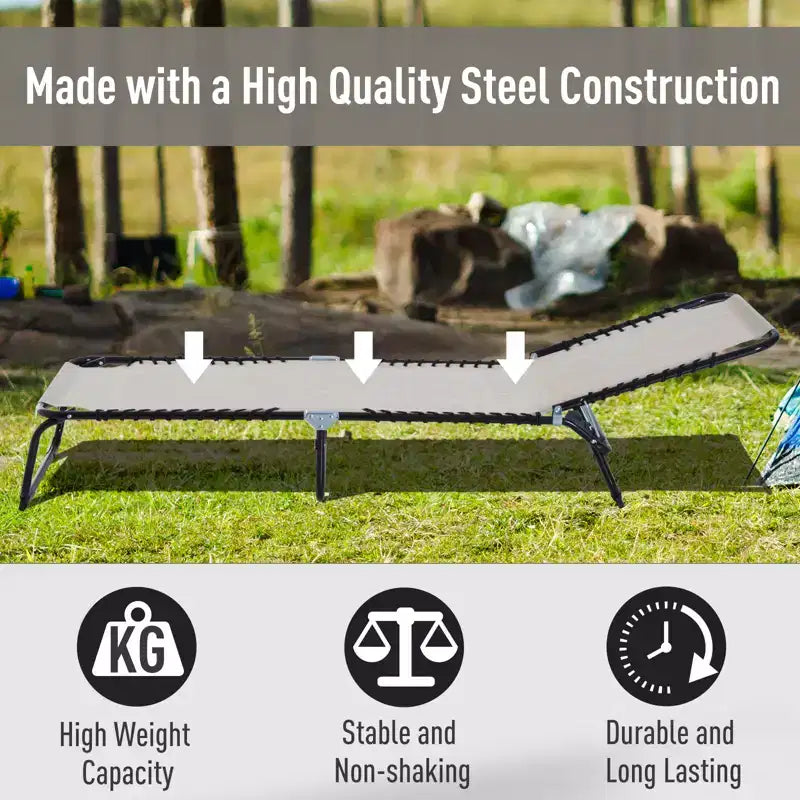 Chaise longue pliable, dossier inclinable 3 positions, conception portable et maille respirante pour piscine, camping