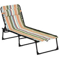 Foldable Chaise Lounge, 3-Position Reclining Back, Portable design and Breathable Mesh for Poolside, Camping