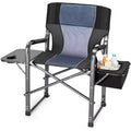 SUGIFT Extra-Wide Folding Camping Chair with Cooler Bag, Side Table & Padded Seat, 400 lbs Capacity