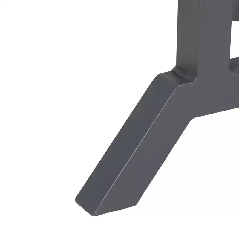 Table de patio ronde à cadre en aluminium avec trou pour parasol, table à manger extérieure pour 4 personnes