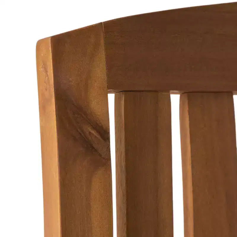 Fauteuils à bascule de patio Okak en bois d'acacia avec coussins imperméables, chaise d'extérieur avec accoudoirs fixes, chaise de patio pour jardin, pelouse, cour, Naturel+Crème