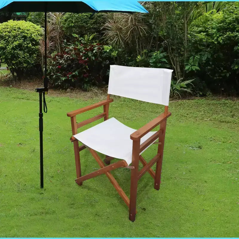Chaise Pliante Chaise de Réalisateur en Bois Chaise Pliante en Toile Chaise Pliante 2pcs/set populus + Toile (Couleur : Blanc)