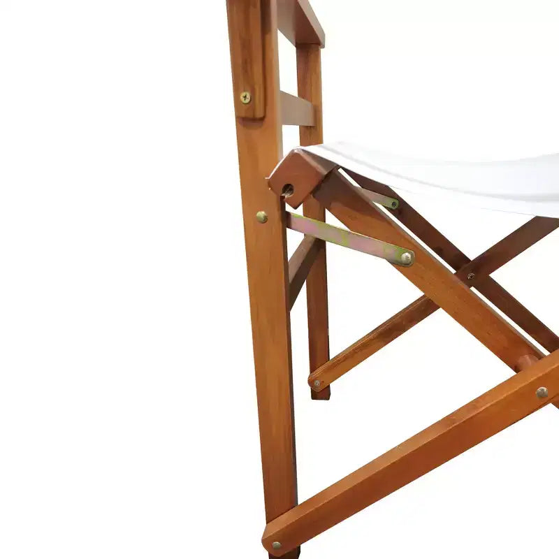Chaise Pliante Chaise de Réalisateur en Bois Chaise Pliante en Toile Chaise Pliante 2pcs/set populus + Toile (Couleur : Blanc)