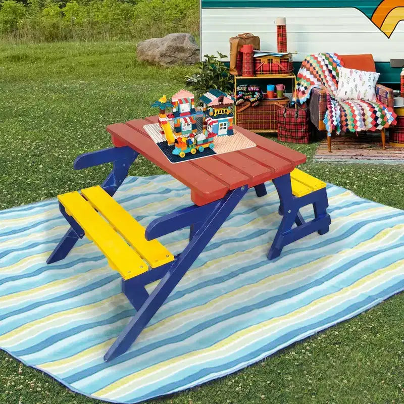 FAUTEUIL ENFANT MULTIFONCTIONNEL, TABLE + 2 BANCS (Tout-en-un)
