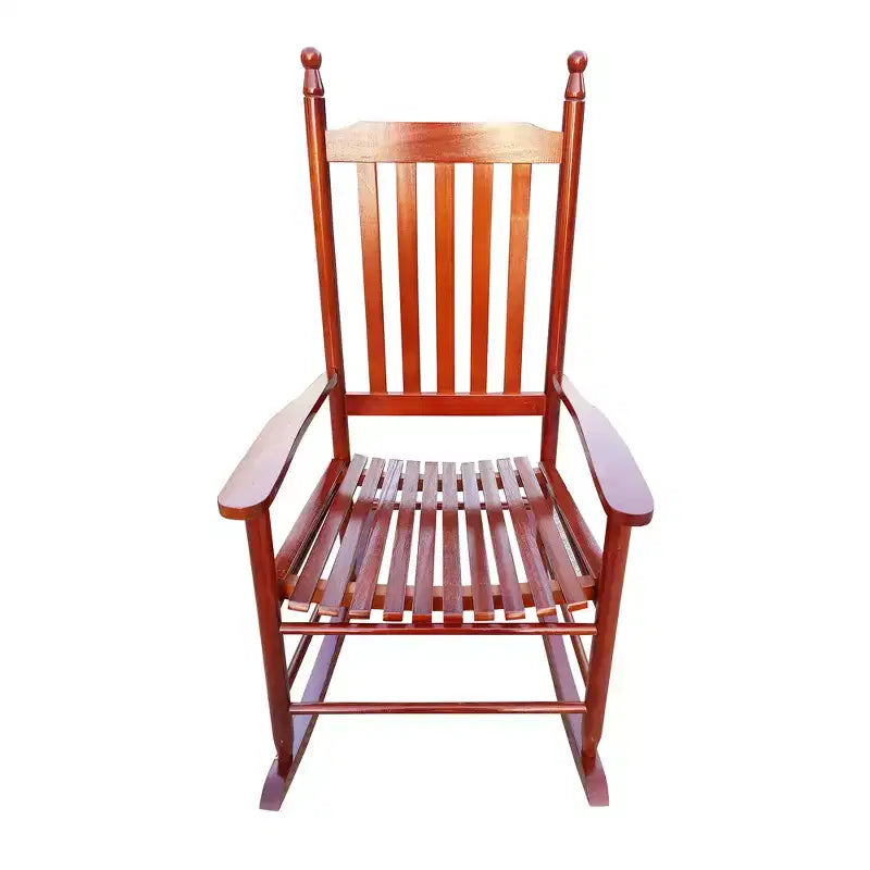 Chaise à bascule de véranda en bois marron