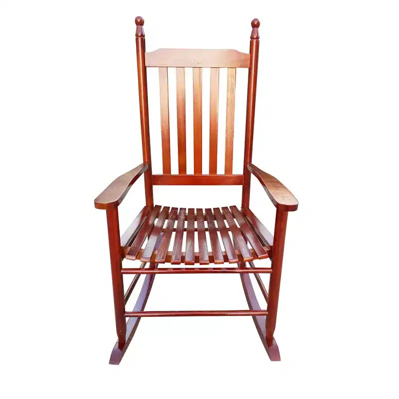 Chaise à bascule de véranda en bois marron