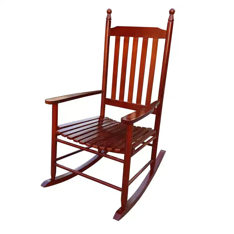 Chaise à bascule de véranda en bois marron