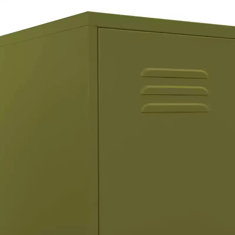 vidaXL Armoire de rangement métallique Organiseur de casiers pour école, bureau, en acier - Vert olive