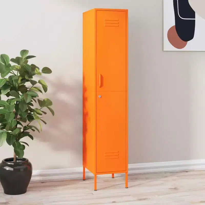 vidaXL Armoire de rangement métallique Organiseur de casiers pour école, bureau, en acier - Vert olive