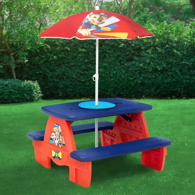 Table de pique-nique pour enfants Delta Children Pat Patrouille avec parasol