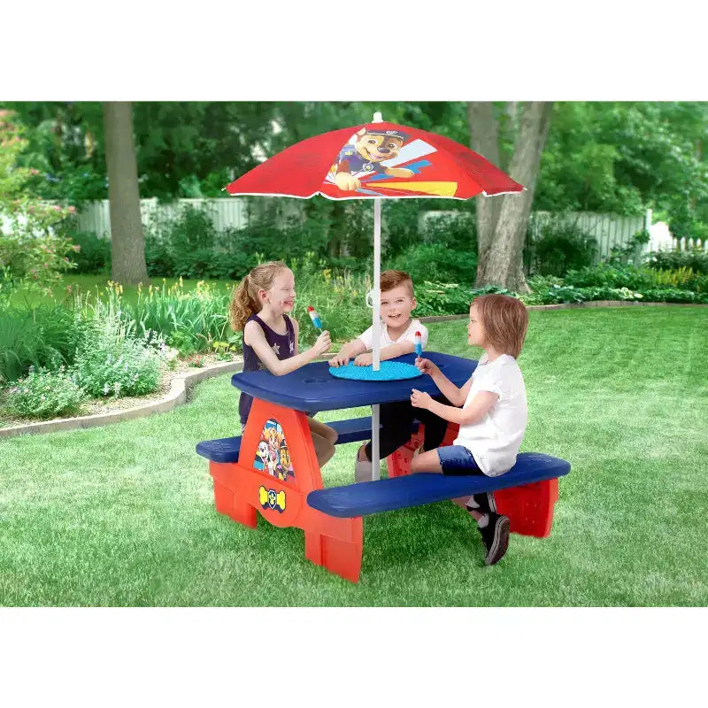 Table de pique-nique pour enfants Delta Children Pat Patrouille avec parasol