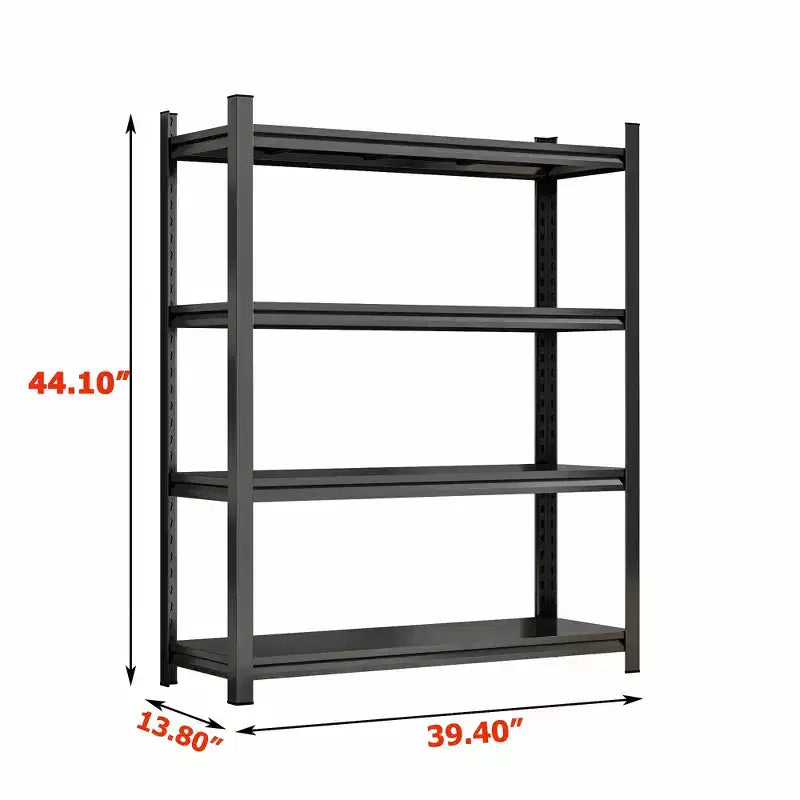 Clihome Étagère de rangement multi-usages en métal à 4 niveaux, étagère de rangement sans boulons avec design à trou de gourde
