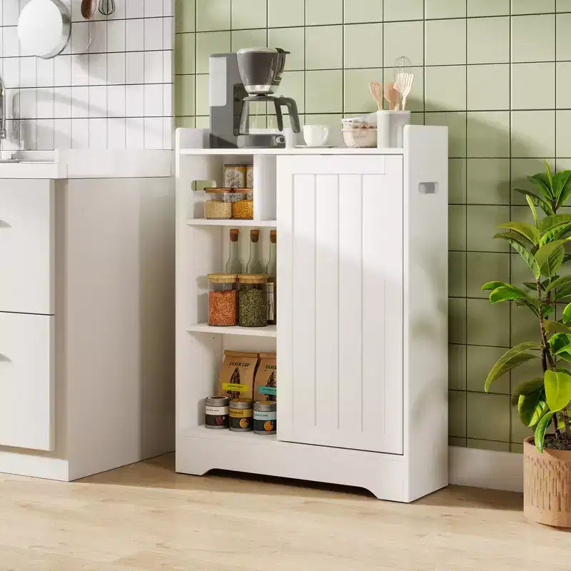 Meuble de salle de bain Costway avec 2 portes coulissantes et étagères réglables pour petits espaces