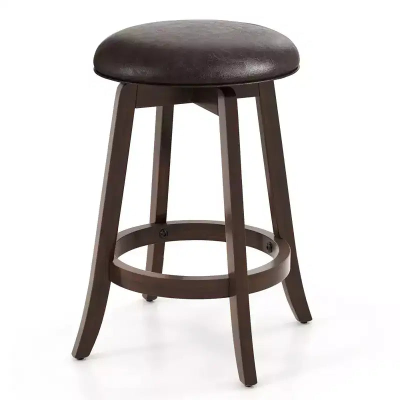 Tabourets de bar Costway de 61 cm de haut (lot de 4) avec siège rond pivotant à 360° et repose-pieds