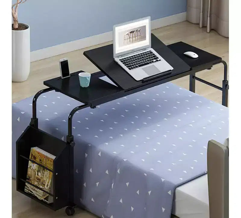 Bedside Table Desk, Computer Desk, Dorm Room Flat-Fold Table, Adjustable Folding Desk for Reading and Writing
