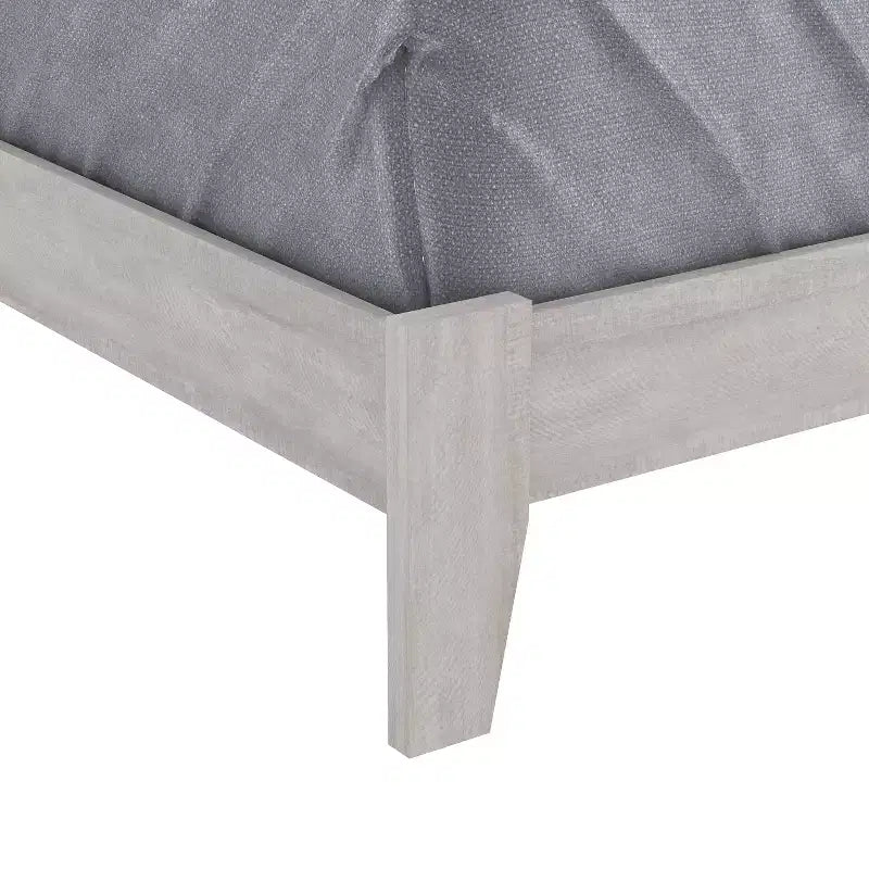 Lit plateforme moderne Galano avec tête de lit à lattes 66,1 L 85,6 P 40,2 H