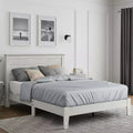 Galano Modern Platform Bed with Slatted Headboard 66.1 W  85.6 D  40.2 H