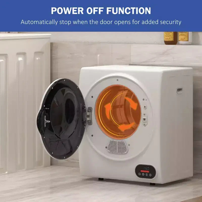 Séchoir à linge portable et compact de 1,5 pi³ avec séchage intelligent pour appartements, dortoirs, camping-cars, 850 W