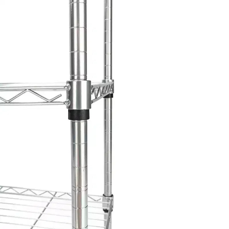 Karl Home Chariot de cuisine réglable à 3 niveaux pour micro-ondes, argent poudré
