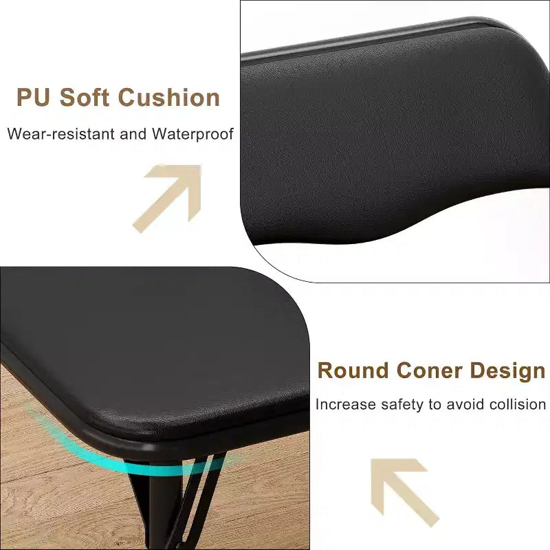Ensemble table et chaises pliantes 3 pièces Acekool, table portable pour enfants avec sièges à coussin moelleux, aucun assemblage requis