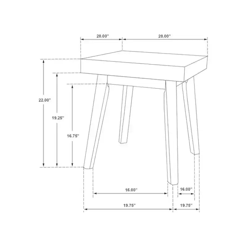 Coaster, Ensemble table basse et table d'appoint carrées 2 pièces Westerly