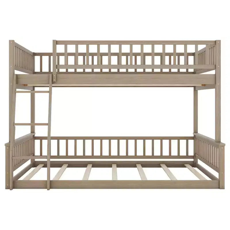 GDFStudio Carol Lit superposé en bois avec barrières de sécurité et échelle, design convertible
