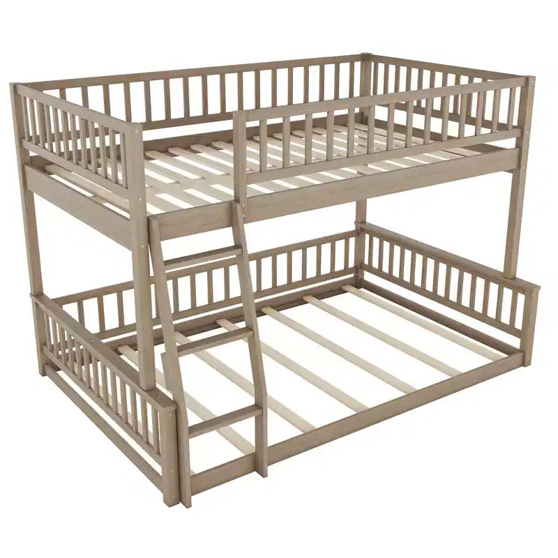 GDFStudio Carol Lit superposé en bois avec barrières de sécurité et échelle, design convertible