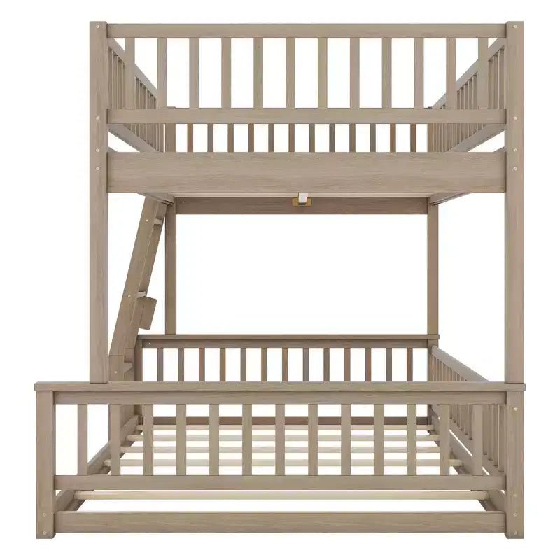 GDFStudio Carol Lit superposé en bois avec barrières de sécurité et échelle, design convertible