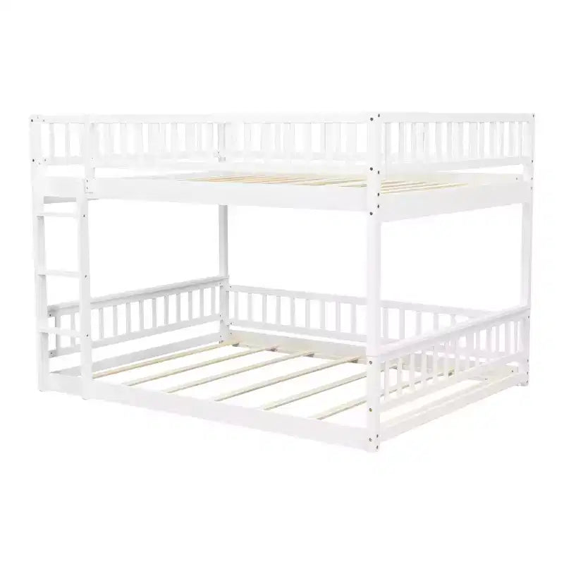 GDFStudio Carol Lit superposé en bois avec barrières de sécurité et échelle, design convertible