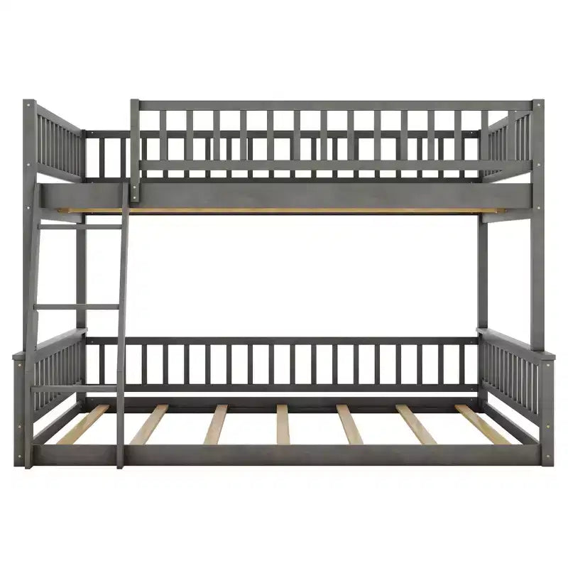 GDFStudio Carol Lit superposé en bois avec barrières de sécurité et échelle, design convertible
