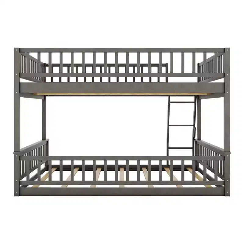 GDFStudio Carol Lit superposé en bois avec barrières de sécurité et échelle, design convertible