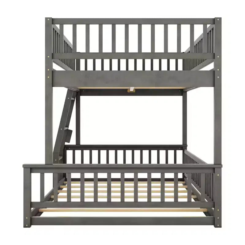 GDFStudio Carol Lit superposé en bois avec barrières de sécurité et échelle, design convertible