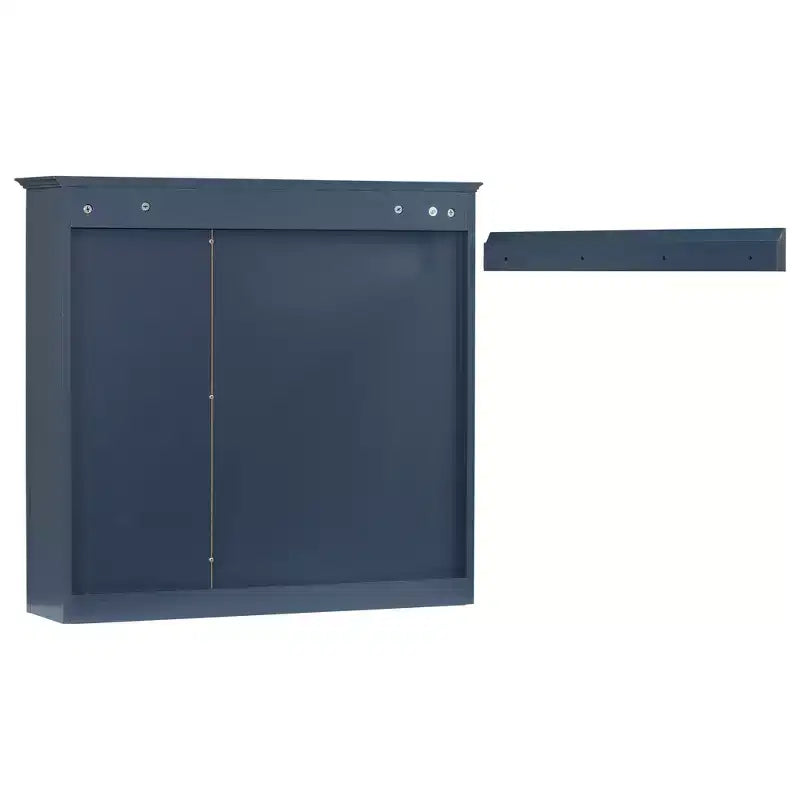 FAMYYT Armoire de toilette rectangulaire à surface de fixation en MDF de 30 po L x 28 po H avec miroir et étagères ouvertes