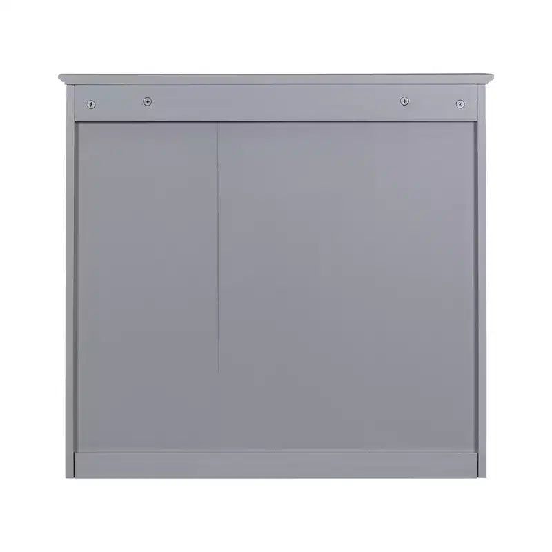 FAMYYT Armoire de toilette rectangulaire à surface de fixation en MDF de 30 po L x 28 po H avec miroir et étagères ouvertes