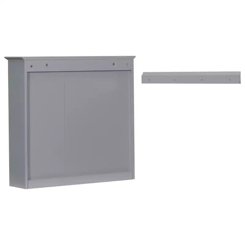 FAMYYT Armoire de toilette rectangulaire à surface de fixation en MDF de 30 po L x 28 po H avec miroir et étagères ouvertes