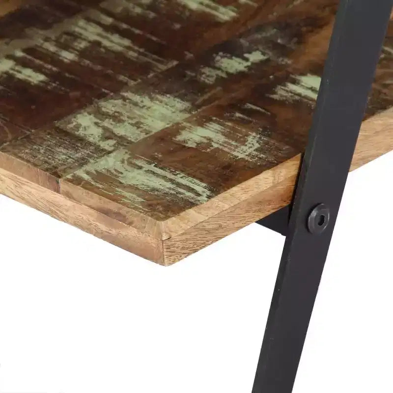 vidaXL Table basse Table d'appoint Table de canapé avec étagère de rangement Bois de manguier massif