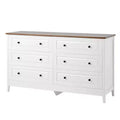 AEELLEEA Chest of Drawers 6 Drawer Organizer Storage Chest Cabinet for Bedroom Living Room Hallway Entryway White