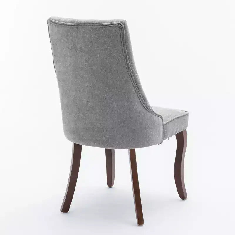 Lot de 2 chaises de salle à manger, chaise de salle à manger rembourrée avec haut dossier, éponge haute densité, structure triple élastique, chaise de salle à manger de cuisine