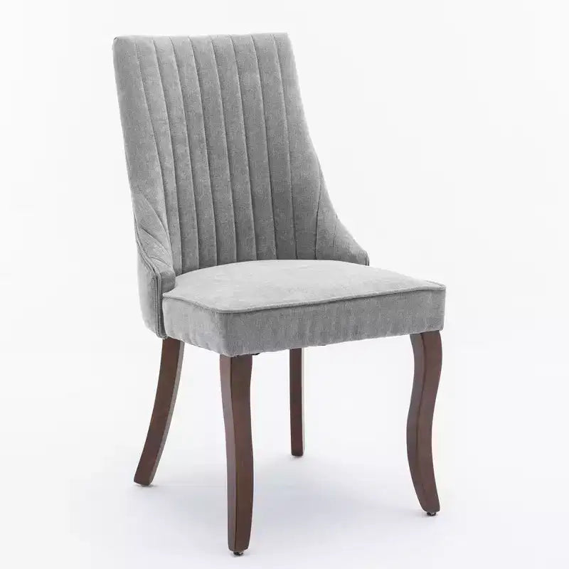 Lot de 2 chaises de salle à manger, chaise de salle à manger rembourrée avec haut dossier, éponge haute densité, structure triple élastique, chaise de salle à manger de cuisine